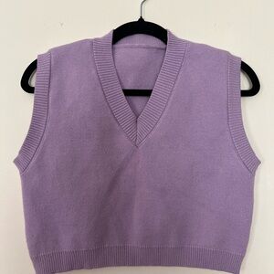 Lavender Sleeveless Women's Sweater Vest